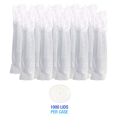 Boardwalk&reg; Clear Cold Cup Lids, Fits 12 oz. PET Cups, 1000/CT (BWKPET912STRAW)
