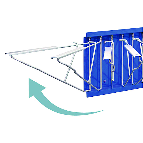 AdirOffice Large File Blueprint Pivot Wall Rack, Assorted Document Sizes Accommodated, 11" x 15.8" x 23.9", Blue (I617BLU)