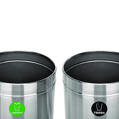 Alpine 27 Gallon Stainless Steel Compost Bin and Trash Can, Brushed Stainless Steel (ALP47527COT)