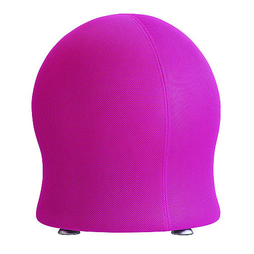 Safco Zenergy Ball Chair, Backless, Supports Up to 250 lb, Pink Fabric Seat, Silver Base (4750PI)