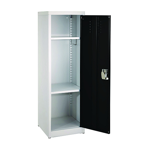 AdirOffice Steel Storage Locker, 1 Compartment, 15 x 15 x 48, Black (I62901BLK)