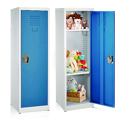 AdirOffice Steel Storage Locker, 1 Compartment, 15 x 15 x 48, Blue (I62901BLU)