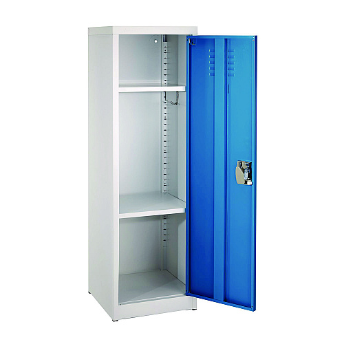 AdirOffice Steel Storage Locker, 1 Compartment, 15 x 15 x 48, Blue (I62901BLU)