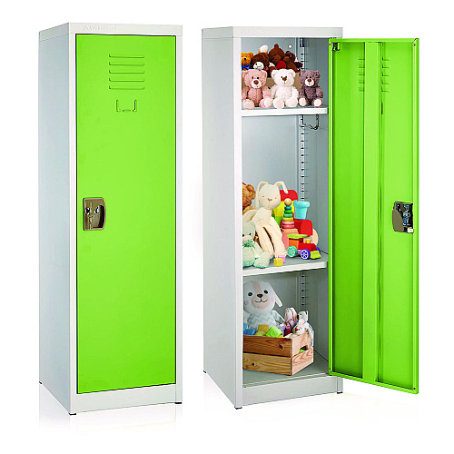 AdirOffice Steel Storage Locker, 1 Compartment, 15 x 15 x 48, Green (I62901GRN)