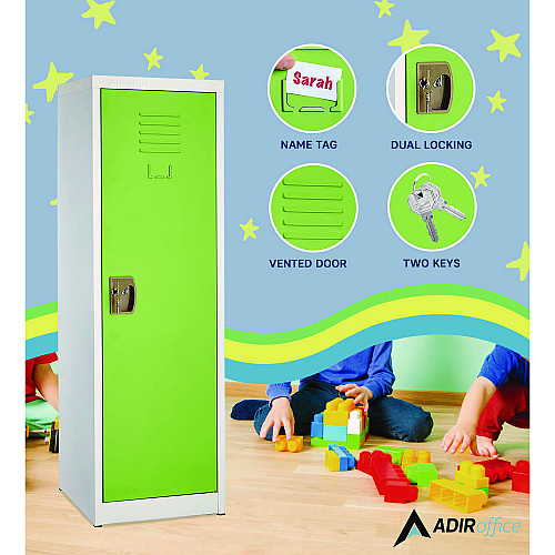AdirOffice Steel Storage Locker, 1 Compartment, 15 x 15 x 48, Green (I62901GRN)
