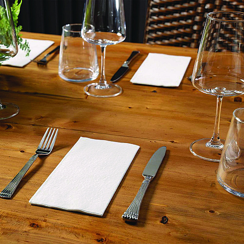 Hoffmaster Dinner Napkins, 17 x 17, White, 1/8 Fold, 300/Carton (120072)