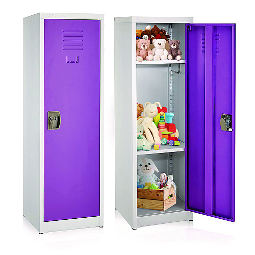 AdirOffice Steel Storage Locker, 1 Compartment, 15 x 15 x 48, Purple (I62901PUR)