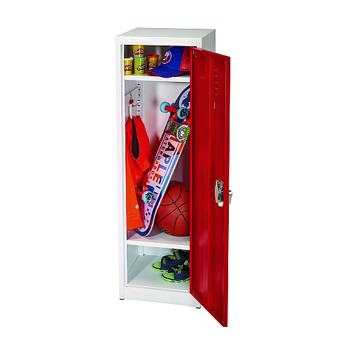 AdirOffice Steel Storage Locker, 1 Compartment, 15 x 15 x 48, Red (I62901RED)
