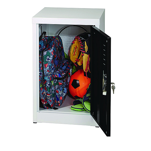 AdirOffice Steel Storage Locker, 1 Compartment, 15 x 15 x 24, Black (I62902BLK)