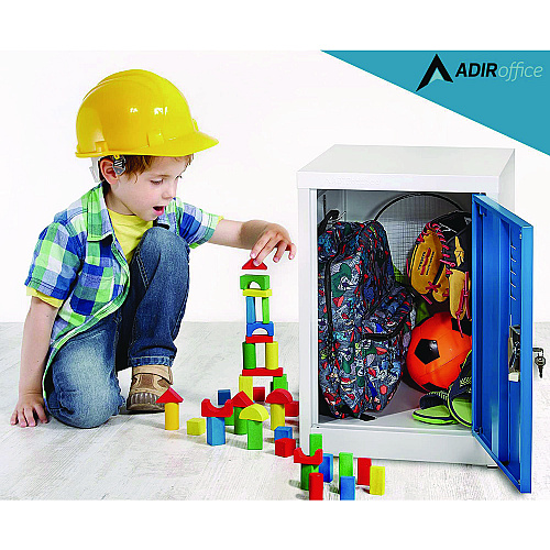 AdirOffice Steel Storage Locker, 1 Compartment, 15 x 15 x 24, Blue (I62902BLU)