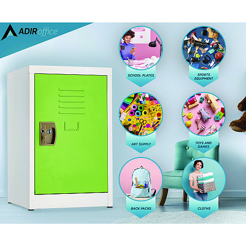 AdirOffice Steel Storage Locker, 1 Compartment, 15 x 15 x 24, Green (I62902GRN)