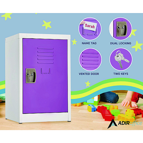 AdirOffice Steel Storage Locker, 1 Compartment, 15 x 15 x 24, Purple (I62902PUR)