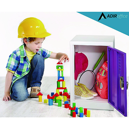 AdirOffice Steel Storage Locker, 1 Compartment, 15 x 15 x 24, Purple (I62902PUR)