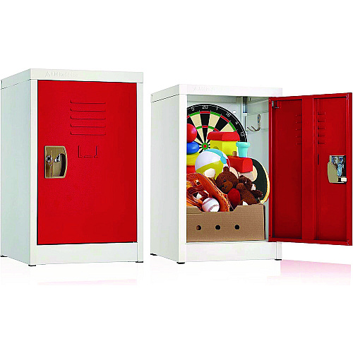 AdirOffice Steel Storage Locker, 1 Compartment, 15 x 15 x 24, Red (I62902RED)