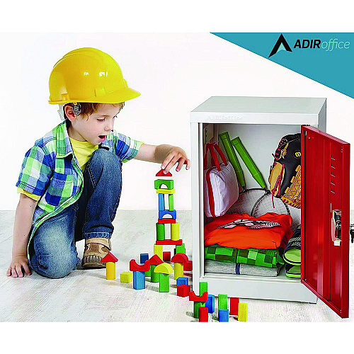 AdirOffice Steel Storage Locker, 1 Compartment, 15 x 15 x 24, Red (I62902RED)