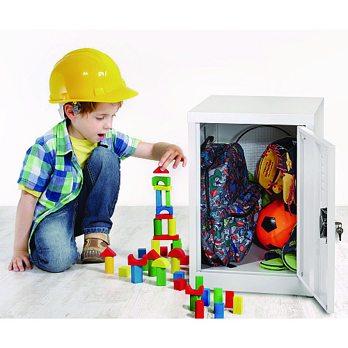 AdirOffice Steel Storage Locker, 1 Compartment, 15 x 15 x 24, White (I62902WHI)