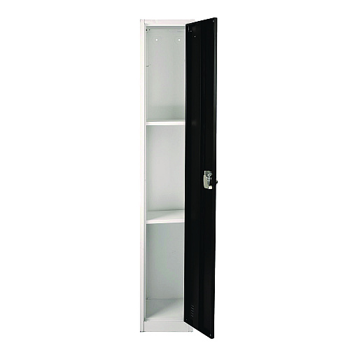 AdirOffice Steel Storage Locker, 1 Compartment, 12 x 12 x 72, Black (I629201BLK)