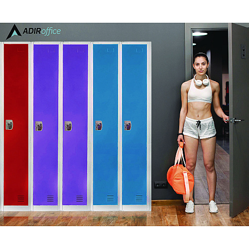 AdirOffice Steel Storage Locker, 1 Compartment, 12 x 12 x 72, Purple (I629201PUR)