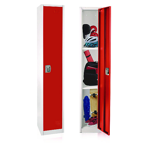 AdirOffice Steel Storage Locker, 1 Compartment, 12 x 12 x 72, Red (I629201RED)