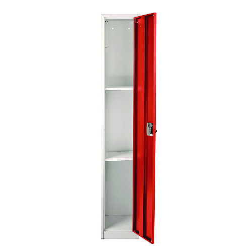 AdirOffice Steel Storage Locker, 1 Compartment, 12 x 12 x 72, Red (I629201RED)