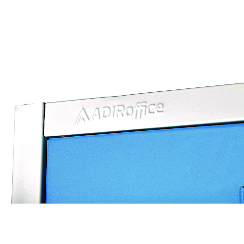 AdirOffice Steel Storage Locker, 2 Compartment, 12 x 12 x 72, Blue (I629202BLU)