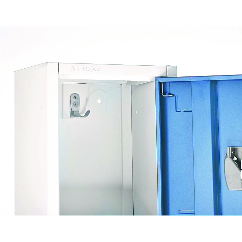 AdirOffice Steel Storage Locker, 2 Compartment, 12 x 12 x 72, Blue (I629202BLU)