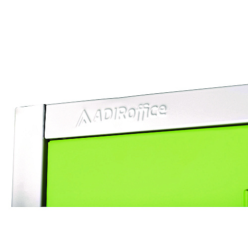 AdirOffice Steel Storage Locker, 2 Compartment, 12 x 12 x 72, Green (I629202GRN)