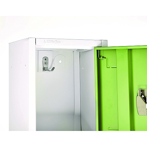 AdirOffice Steel Storage Locker, 2 Compartment, 12 x 12 x 72, Green (I629202GRN)