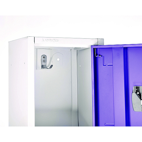 AdirOffice Steel Storage Locker, 2 Compartment, 12 x 12 x 72, Purple (I629202PUR)