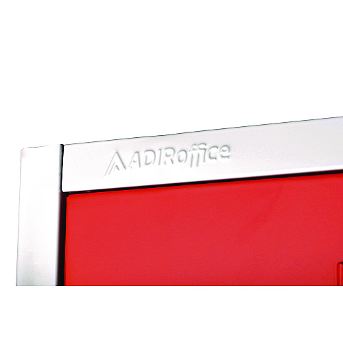 AdirOffice Steel Storage Locker, 2 Compartment, 12 x 12 x 72, Red (I629202RED)