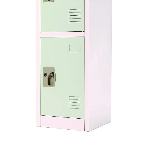 AdirOffice Steel Storage Locker, 4 Compartment, 12 x 12 x 72, Misty Green (I629204MGRN)