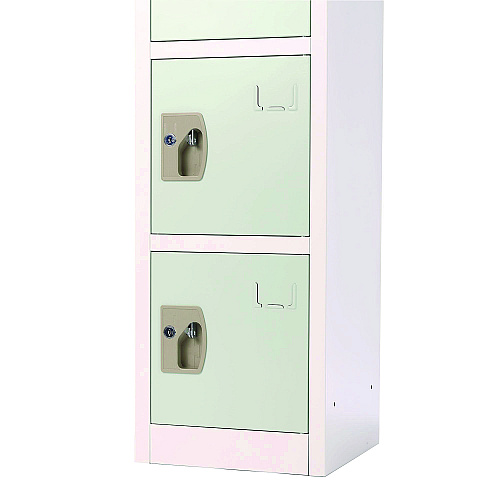 AdirOffice Steel Storage Locker, 6 Compartment, 12 x 12 x 72, Misty Green (I629206MGRN)