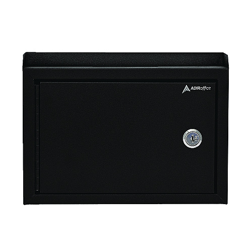 AdirOffice Medium Size Steel Multi-Purpose Secure Drop Box, 9.8 x 3.4 x 7.5, Black (I63102BLK)