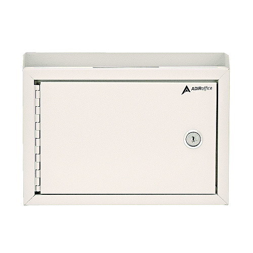 AdirOffice Medium Size Steel Multi-Purpose Secure Drop Box, 9.8 x 3.4 x 7.5, White (I63102WHI)