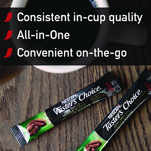 Nescaf Taster's Choice Stick Pack, Decaf, 0.06oz, 80/Box, 6 Boxes/Carton (66488CT)