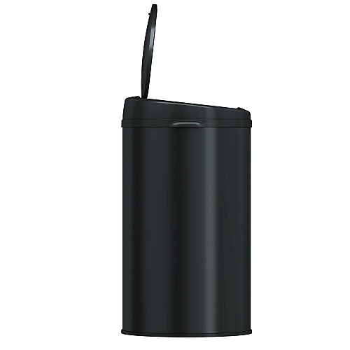 HLS Commercial Sensor Trash Can, 8 gal, Plastic/Stainless Steel, Black (HLS08RB)