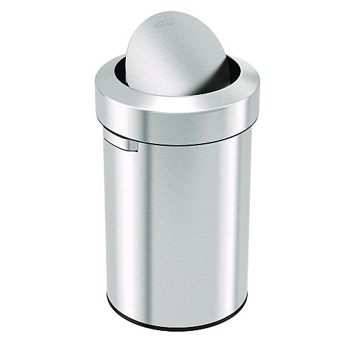 HLS Commercial Swing Top Trash Can, 17 gal, Stainless Steel, Silver (HLS17FTS)