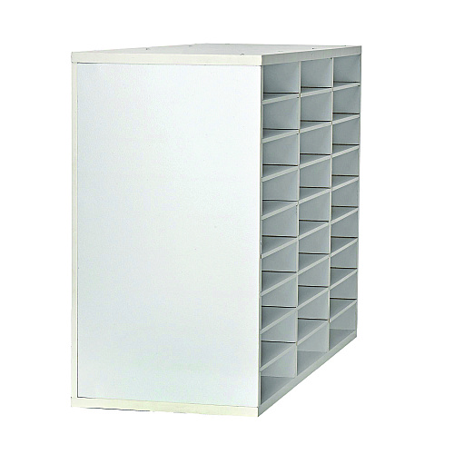 AdirOffice Wooden 27 Compartment Literature Organizer, 27 Sections, Letter Size, 31.49 x 11.81 x 21.65, White (IOF20101WHI)