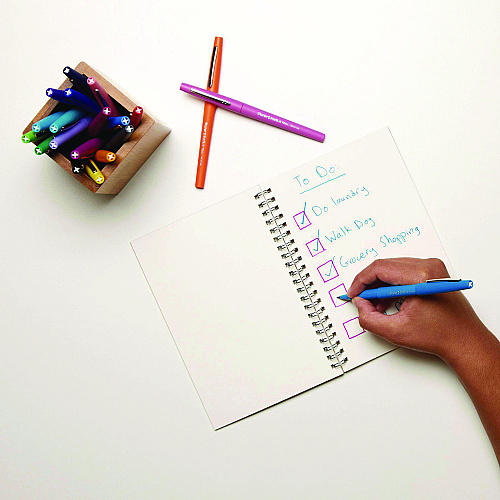 Paper Mate Flair Felt Tip Porous Point Pen, Stick, Medium 0.7 mm, Assorted Ink and Barrel Colors, 6/Pack (1927997)