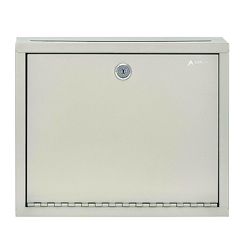 AdirOffice Large Size Steel Multi-Purpose Secure Drop Box, 12 x 3 x 10, Beige (I63103BEI)