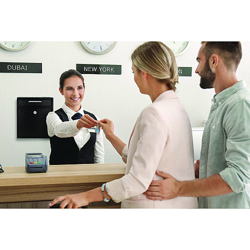 AdirOffice Medium Ultimate Wall Mounted Mail Box, 10.4 x 4.5 x 12, Black (I63105BLK)