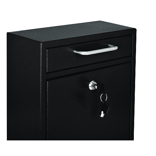 AdirOffice Medium Ultimate Wall Mounted Mail Box, 10.4 x 4.5 x 12, Black (I63105BLK)