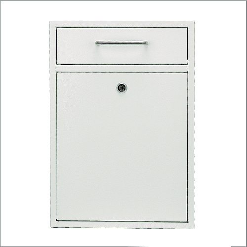 AdirOffice Large Ultimate Secure Drop Box Wall Mounted Mail Box, 11.2 x 4.7 x 16.2, White (I63104WHI)