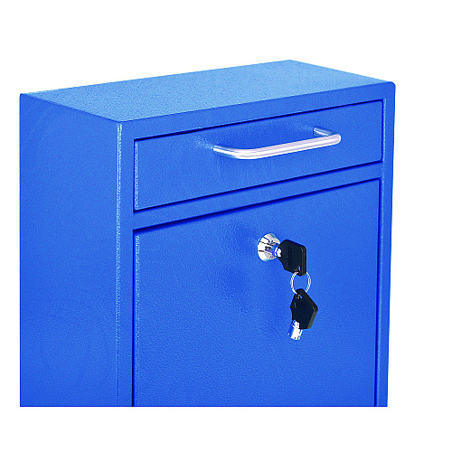 AdirOffice Medium Ultimate Wall Mounted Mail Box, 10.4 x 4.5 x 12, Blue (I63105BLU)