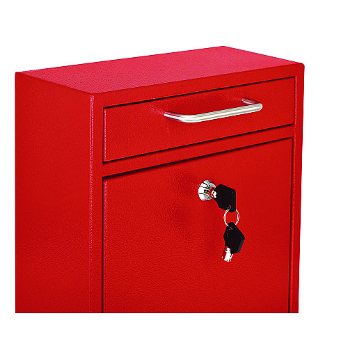 AdirOffice Medium Ultimate Wall Mounted Mail Box, 10.4 x 4.5 x 12, Red (I63105RED)