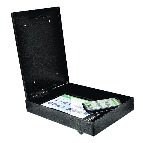 AdirOffice Large Wall Mounted Weatherproof Steel Secure Drop Box, 11 x 2.4 x 16, Black (I63114BLK)