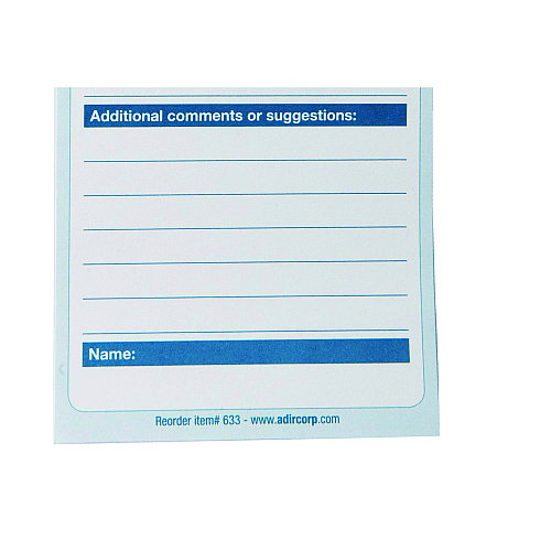 AdirOffice Suggestion Cards, 8.5 x 4, White, 50/Pack (I63350)