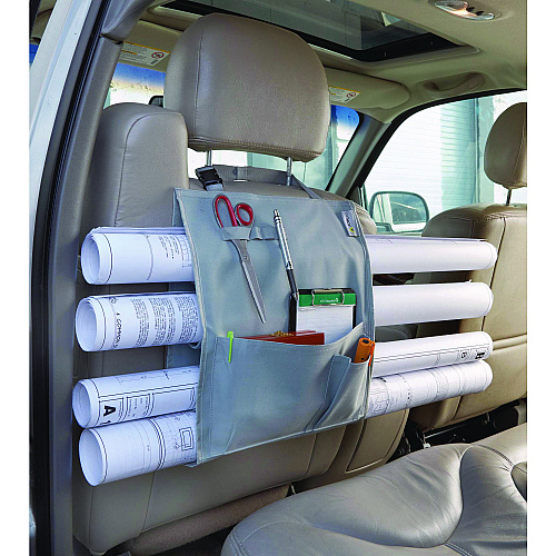AdirOffice Blueprint Large Document Car Plan Holder with Pockets, 15 x 0.5 x 26.5, Blue (I642)
