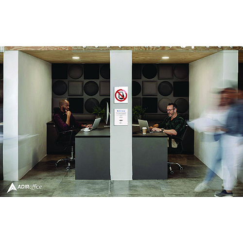 AdirOffice Wall Mount Side-Loading Acrylic Sign Holders, 8 x 11, Clear Frame, 6/Pack (I63985116WM)