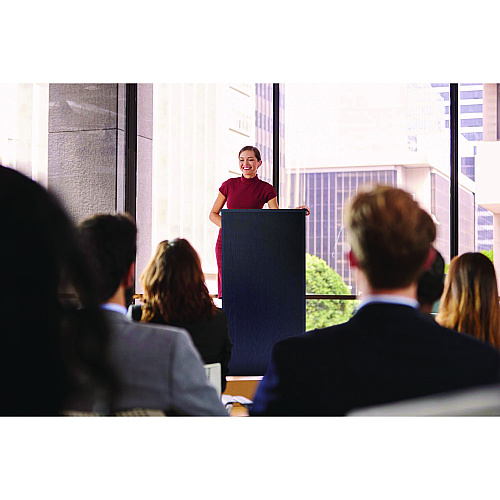 AdirOffice Wood Stand-up Podium Lectern Speaker Stand, 23 x 15 x 45.8, Black (I66101BLK)